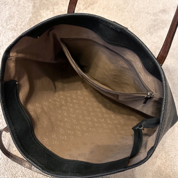 Jack Georges Pebbled Leather Black Laptop Tote Bag - Picture 12 of 15